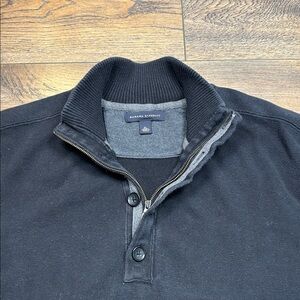 Banana Republic Men's Black Zip-Up Sweater